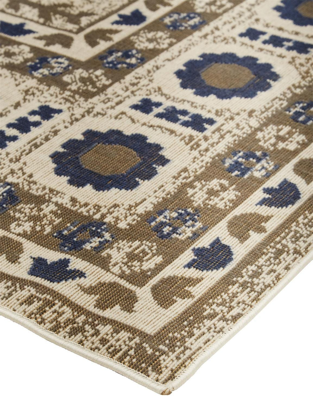Feizy Feizy Foster Vinatge Kilim Style Rug - Peacock Blue & Gray - Available in 7 Sizes