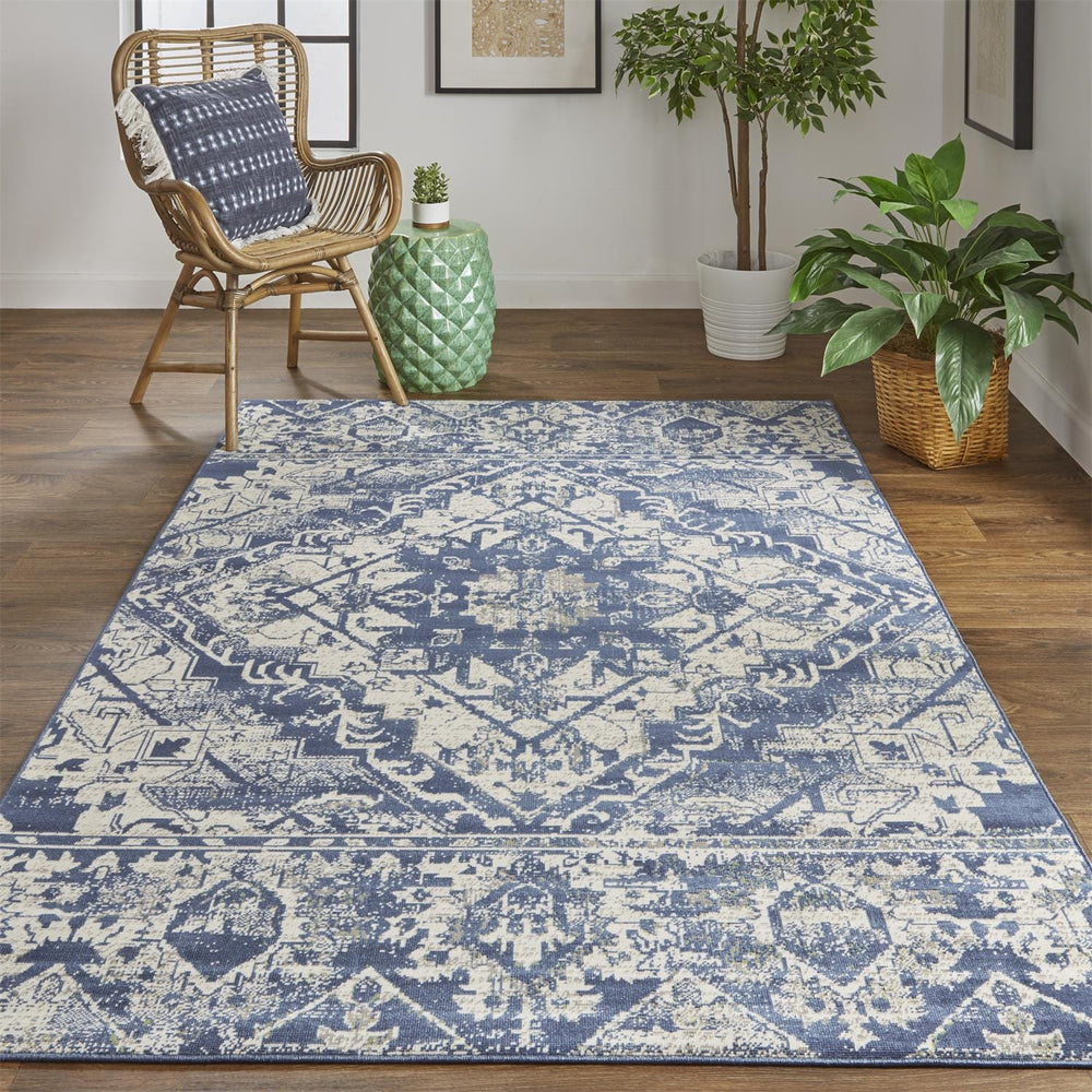 Feizy Feizy Foster Vintage Medallion Rug - Navy Blue & Gray - Available in 7 Sizes
