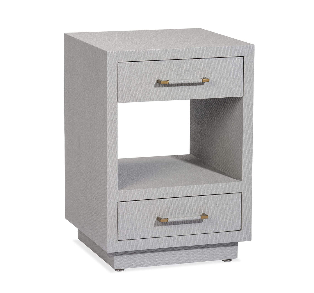 Interlude Home Interlude Home Taylor Small Bedside Chest - Grey & Antique Brass 188181