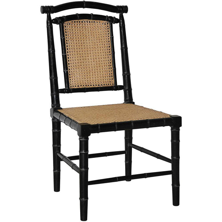 Brighton Bamboo Hand Rubbd Black Side Chair