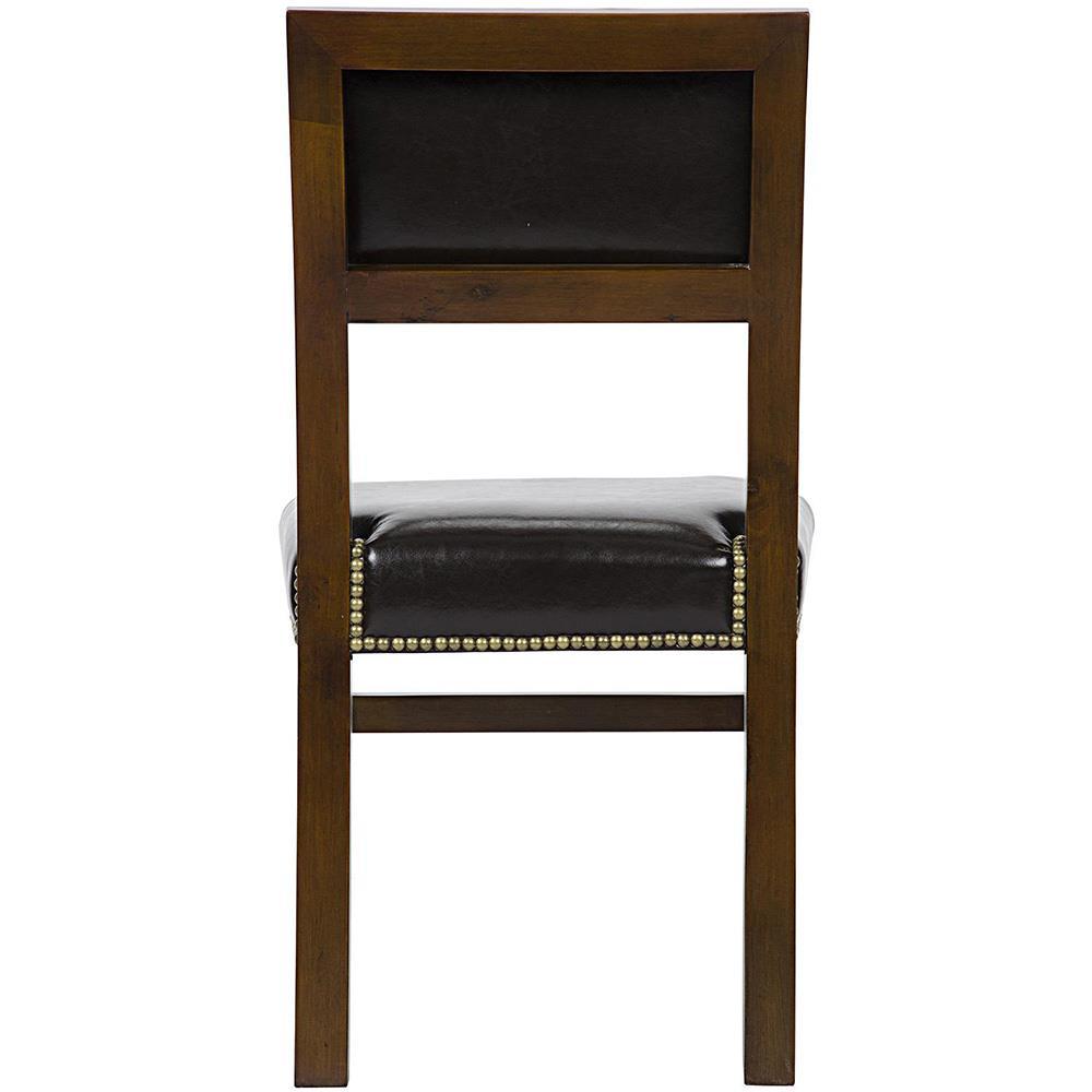 Abigail Leather Brown Side Chair
