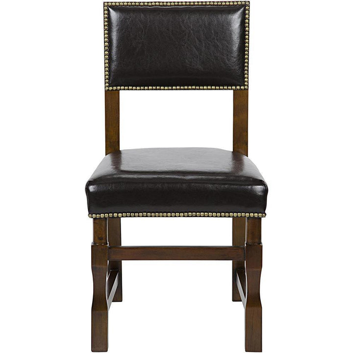 Abigail Leather Brown Side Chair