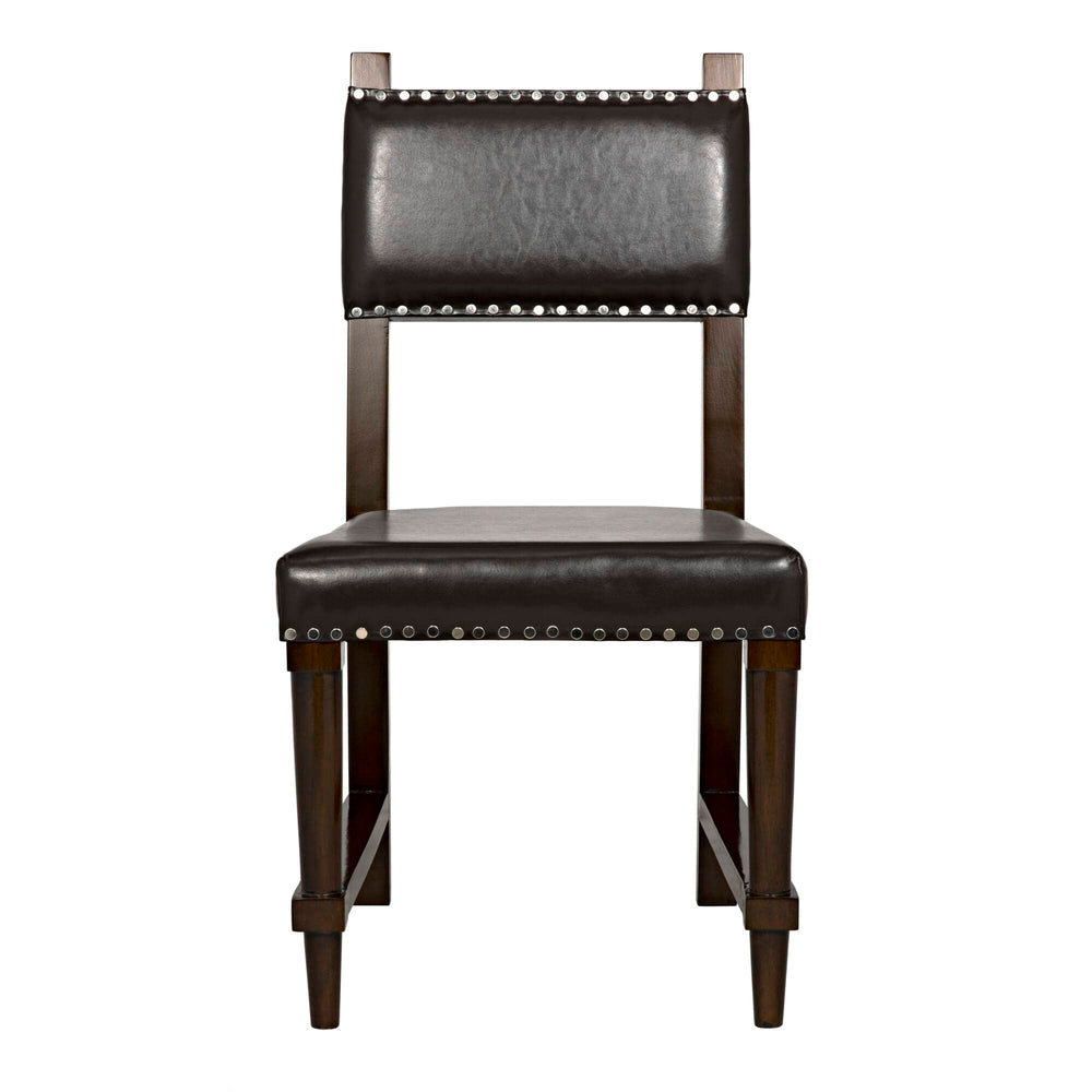 Julian Chair with Leather - Distressed Brown