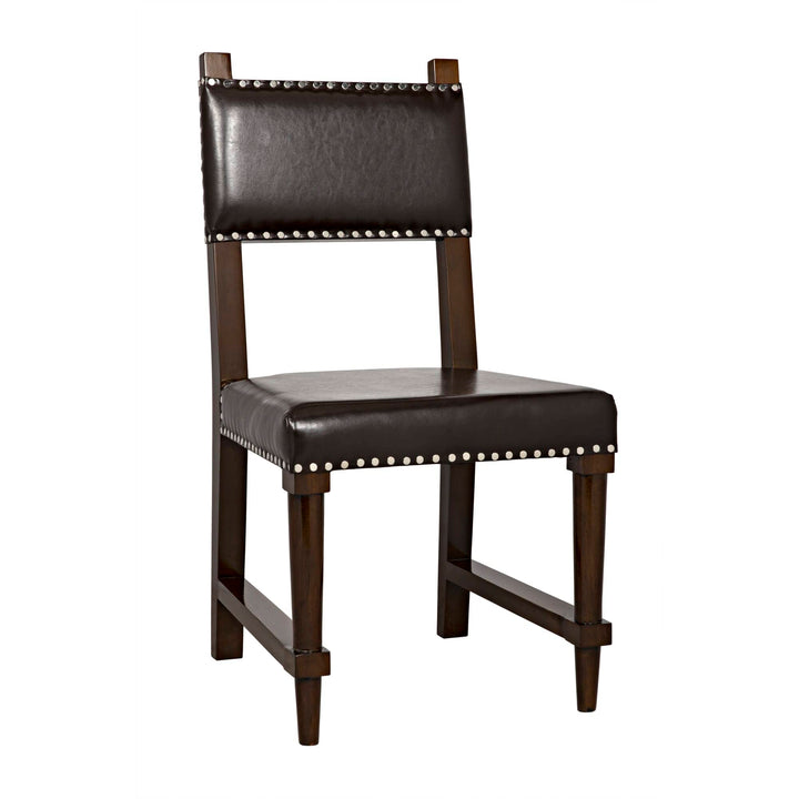 Julian Chair with Leather - Distressed Brown