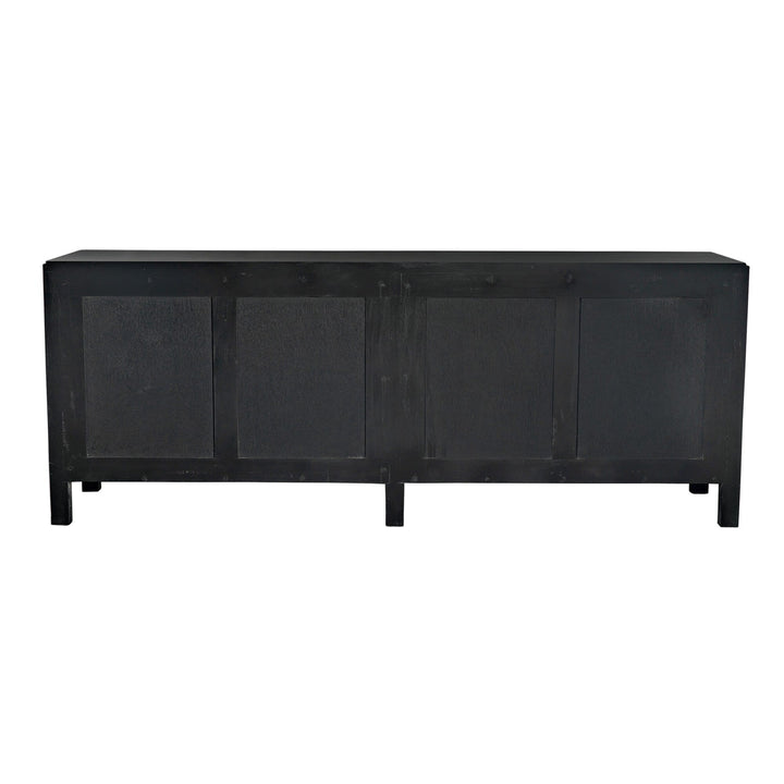 Bradford Sideboard - Hand Rubbed Black with Light Brown Trim
