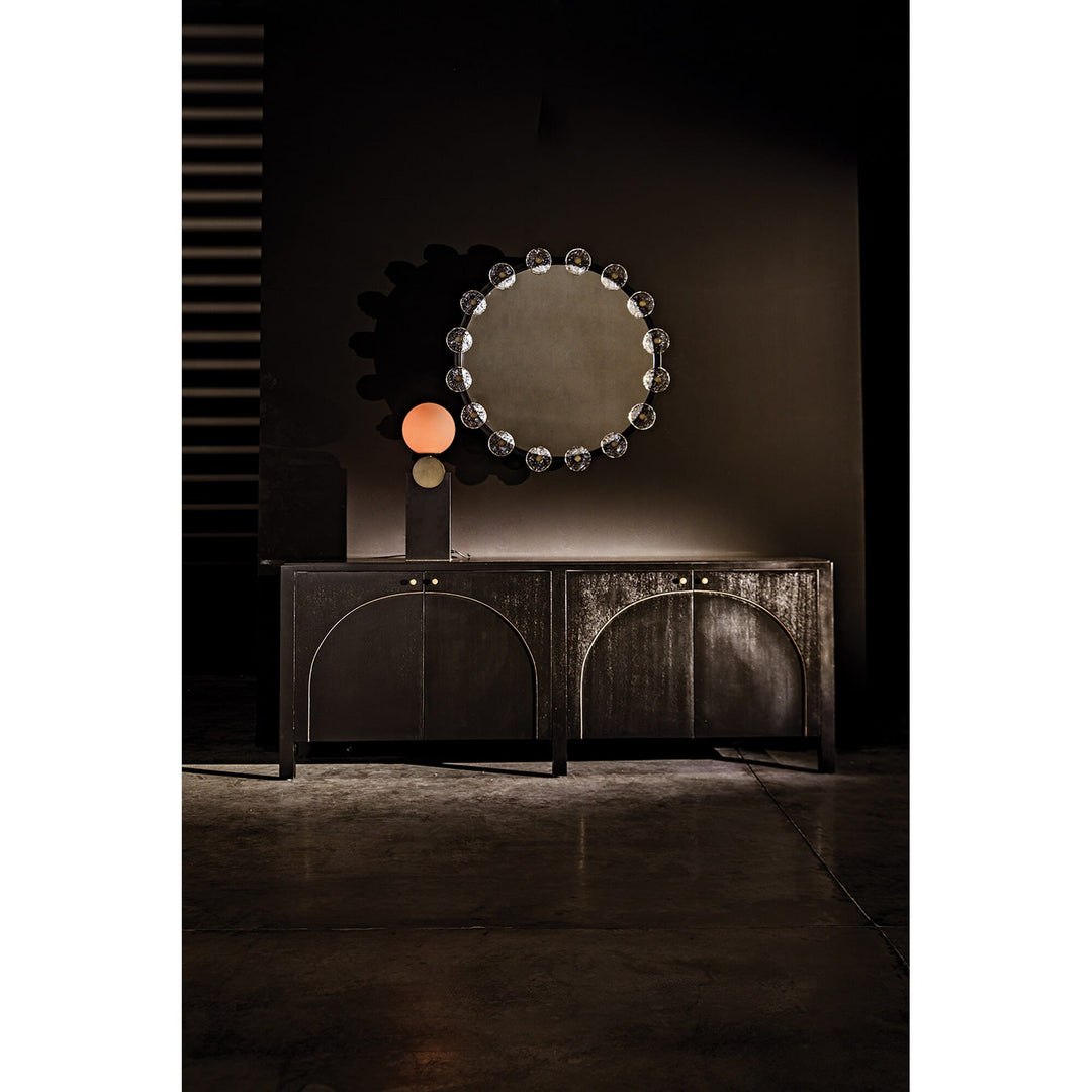 Bradford Sideboard - Hand Rubbed Black with Light Brown Trim