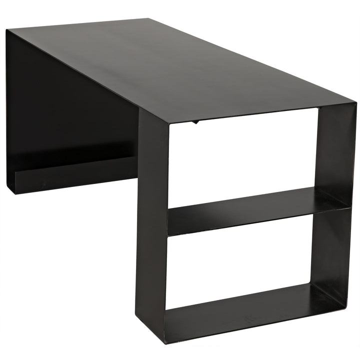 Black Steel Desk - Matte Black