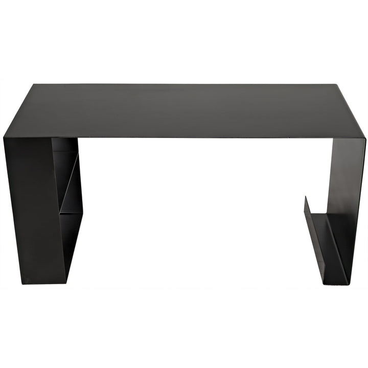 Black Steel Desk - Matte Black