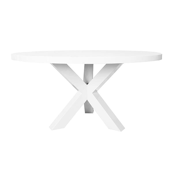 Worlds Away Worlds Away Greer Tripod Base Round Dining Table - Glossy White Lacquer GREER WH