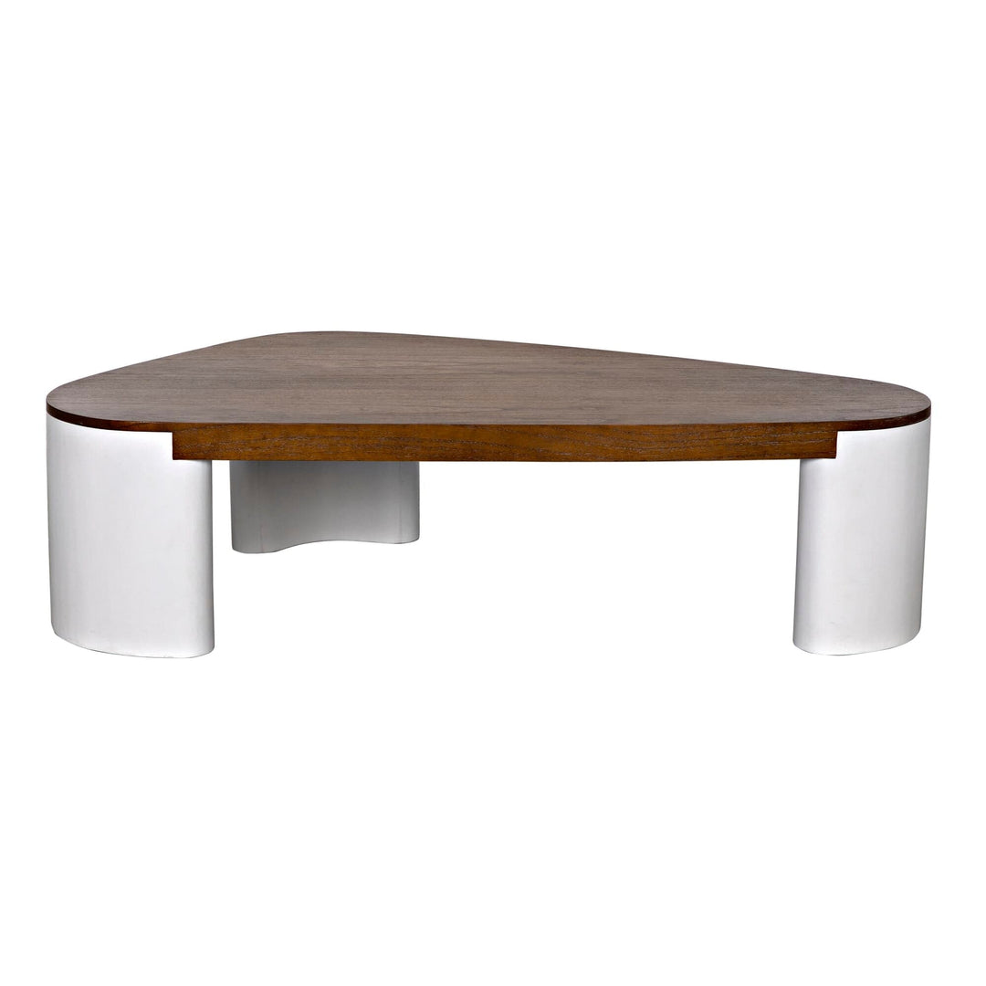 Pamela Coffee Table - Gray Wash and Solid White