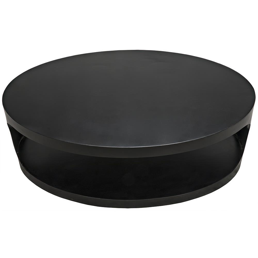Delilah Black Metal Oval Coffee Table
