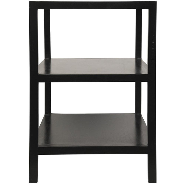 2-Shelf Hand Rubbed Black Side Table