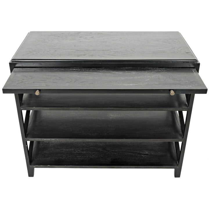 Sinclair Criss-Cross Side Table - Hand Rubbed Black