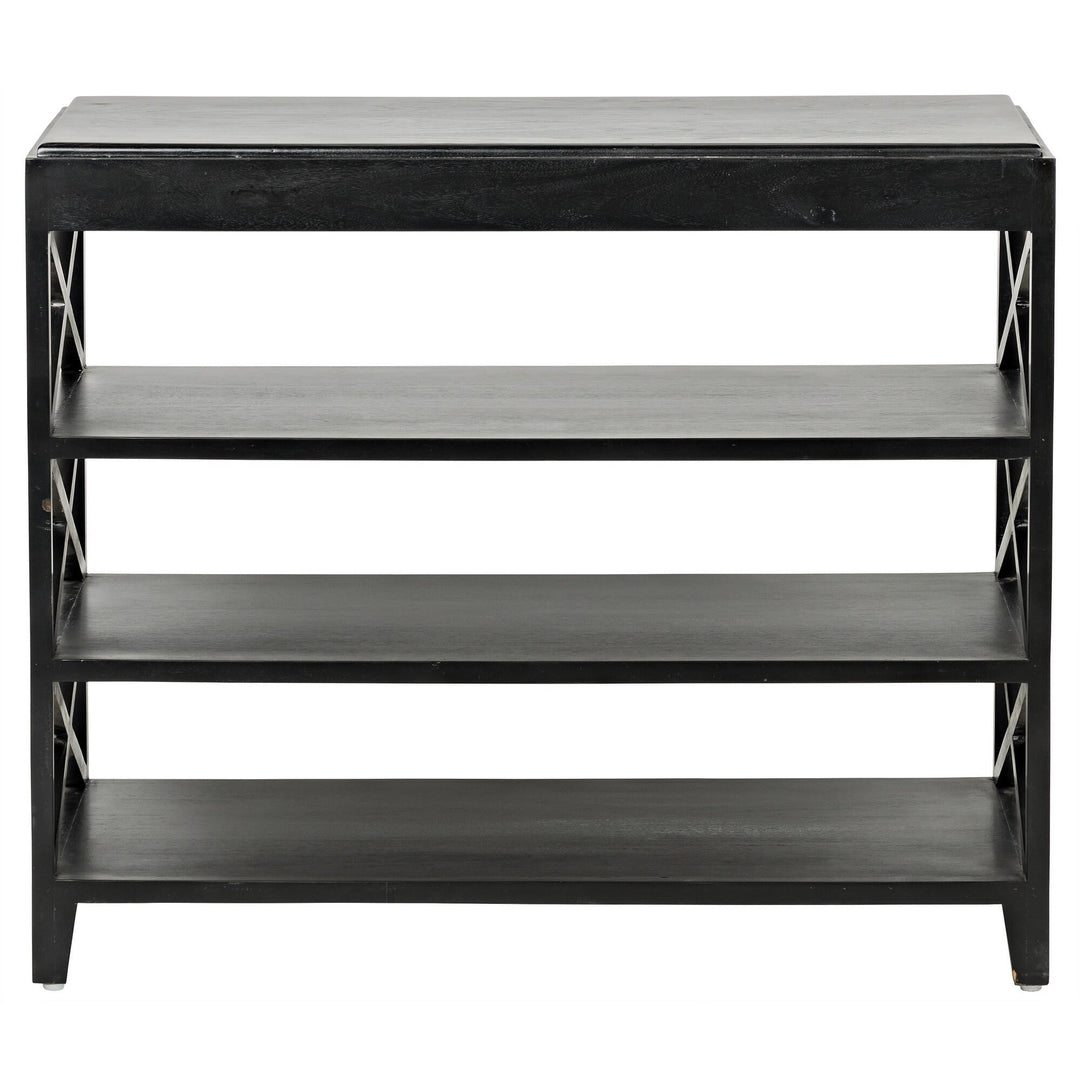 Sinclair Criss-Cross Side Table - Hand Rubbed Black