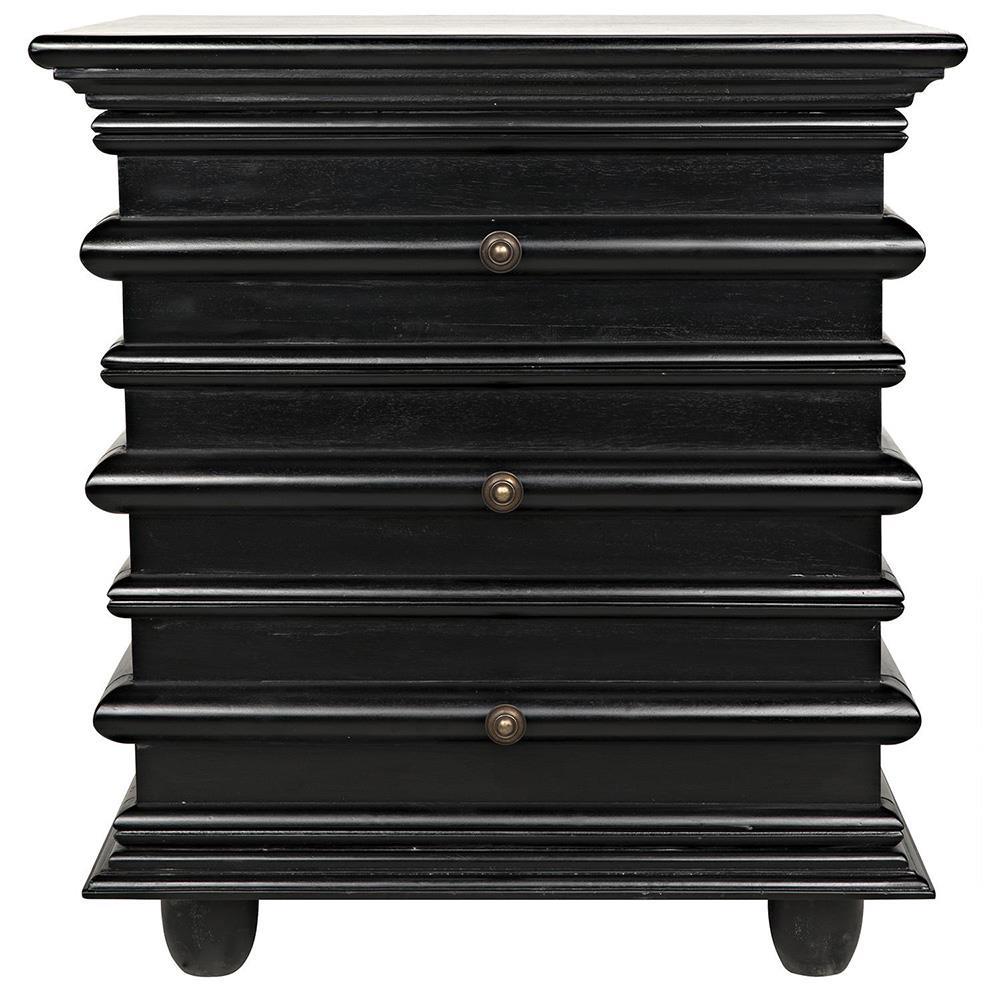 Arcadia Hand Rubbed Black Side Table
