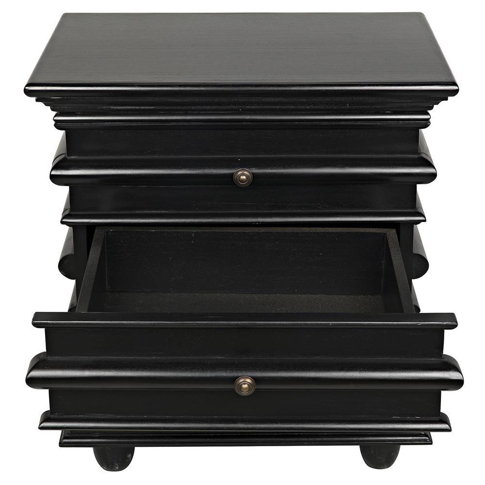 Arcadia Hand Rubbed Black Side Table