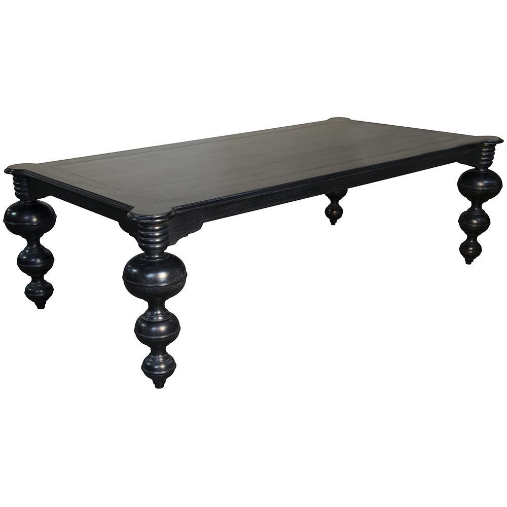 Bran Hand Rubbed Black Dining Table
