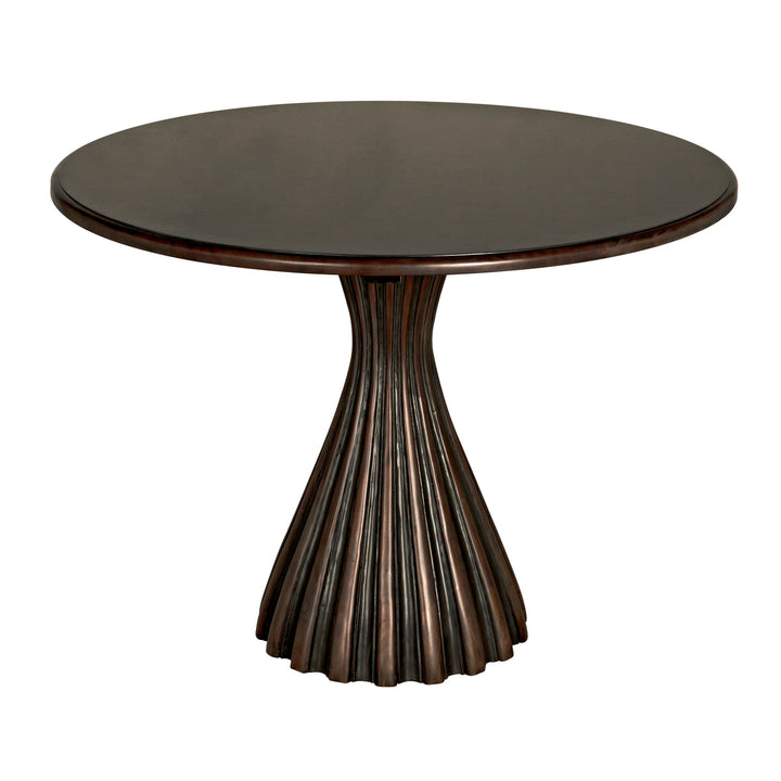Clover Dining Table - Pale Rubbed with Light Brown Trim