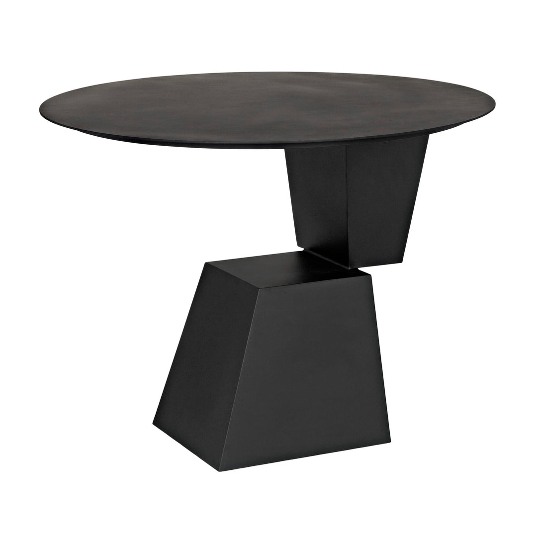 Round Silviu Table - Black Steel