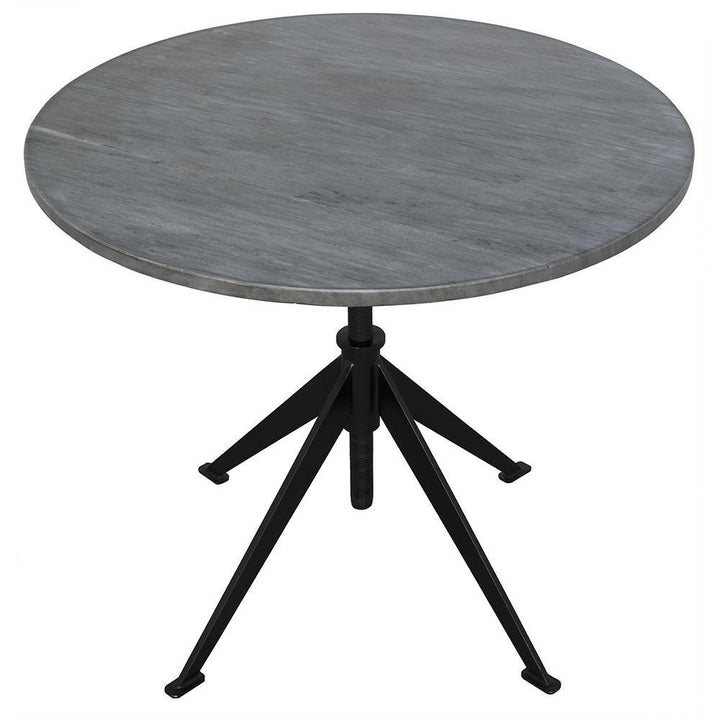Miriam Marble Top Adjustable Table - Matte Black