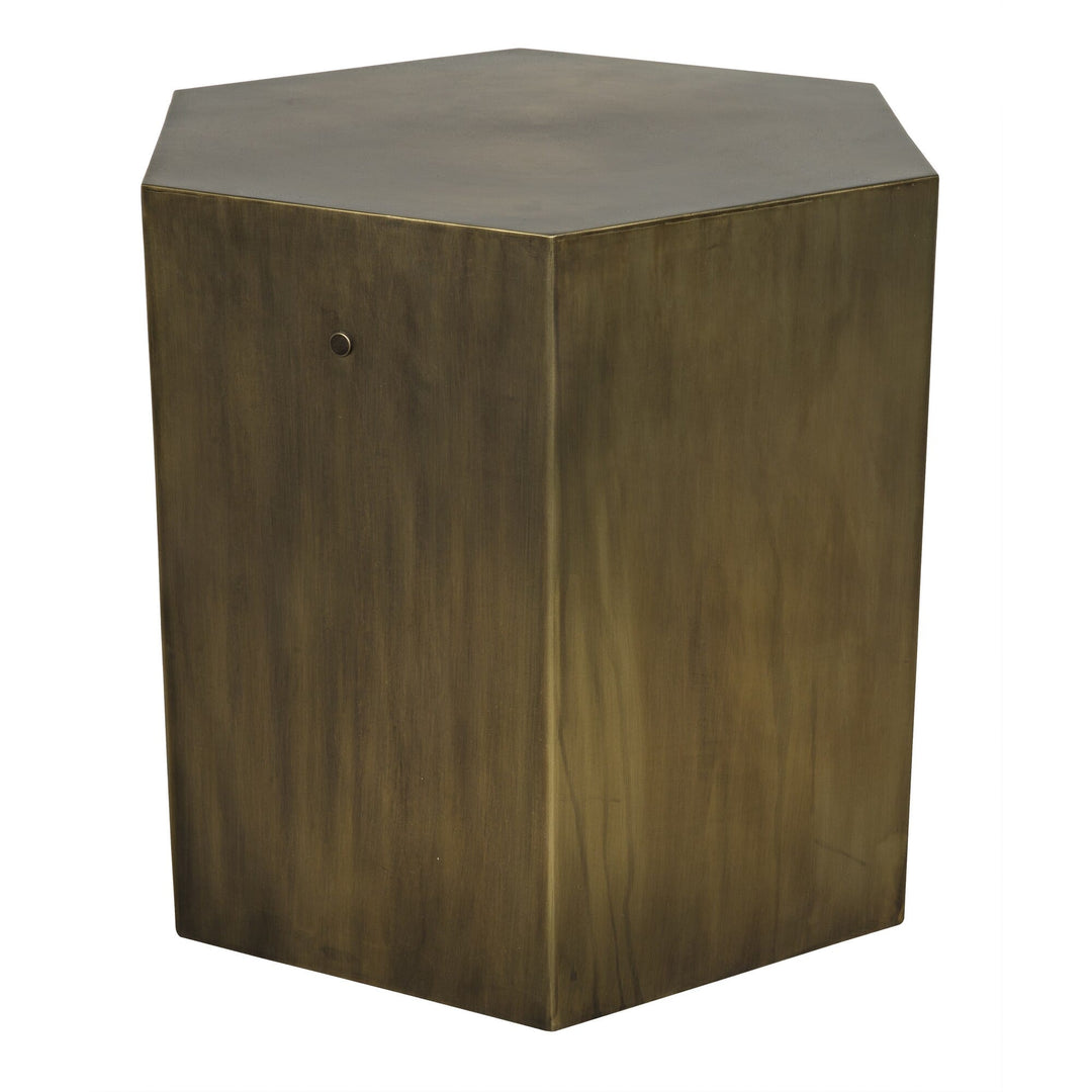 Edgware Side Table B - Steel with Aged Brass Finish