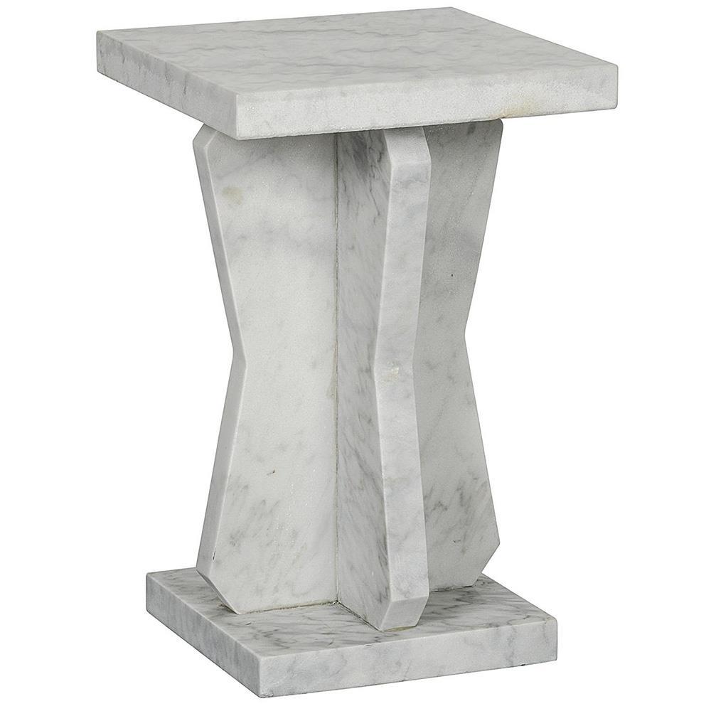 Rosette Marble Side Table - Natural