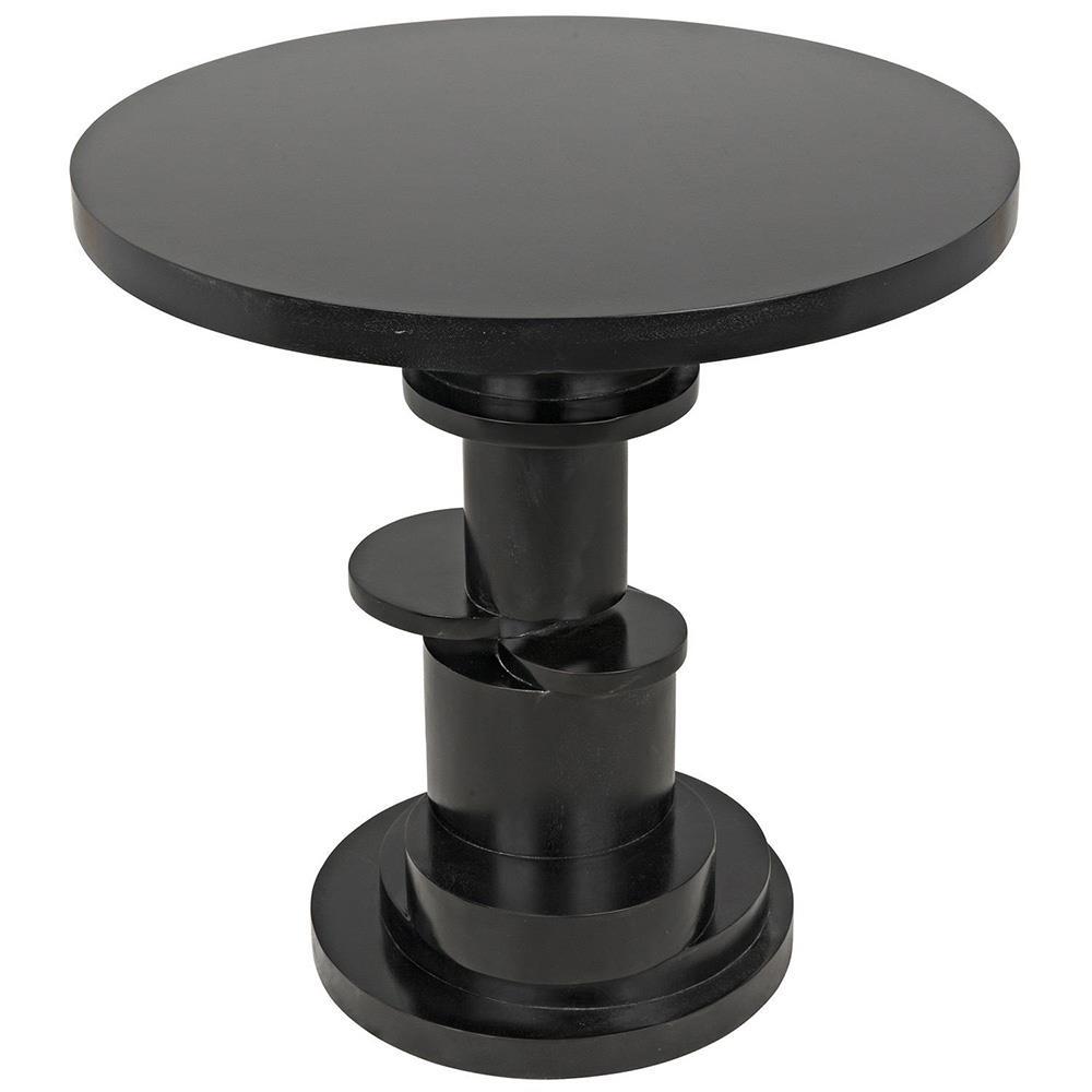 Hudson Hand Rubbed Black Side Table