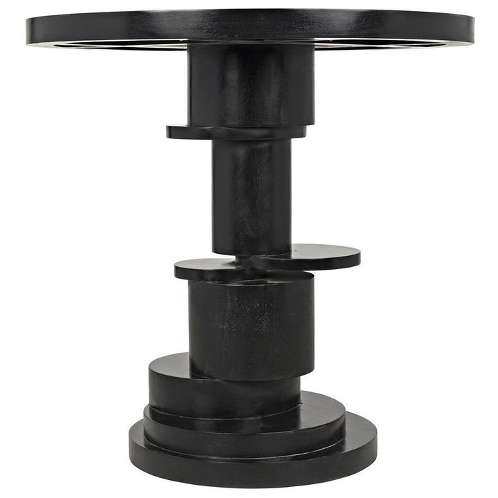 Hudson Hand Rubbed Black Side Table