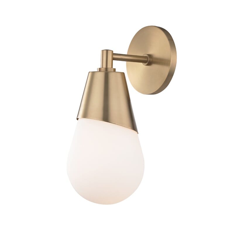 Hudson Valley Lighting Hudson Valley Lighting Mitzi Cora 1 Light Wall Sconce - Available in 3 Colors Aged Brass H101101-AGB