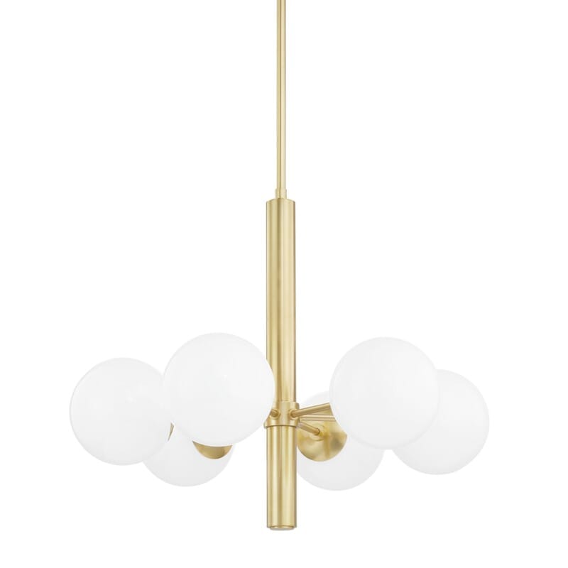 Hudson Valley Lighting Hudson Valley Lighting Mitzi Stella 6 Light Chandelier - Available in 3 Colors Aged Brass H105806-AGB