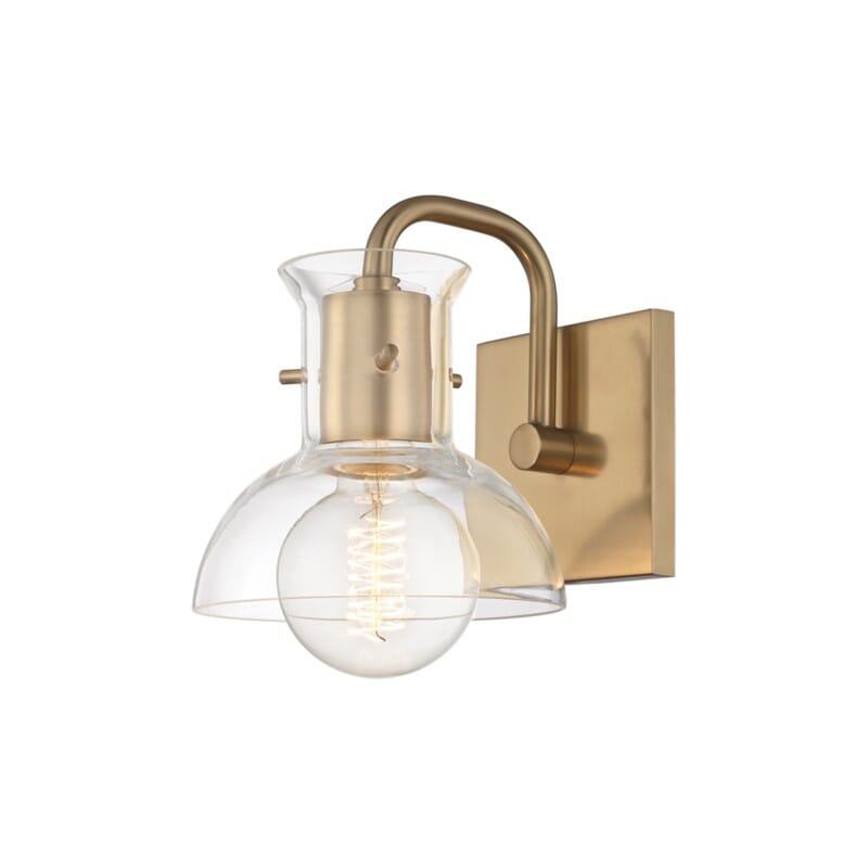 Hudson Valley Lighting Hudson Valley Lighting Mitzi Riley 1 Light Bath Bracket - Available in 2 Colors Aged Brass H111301-AGB