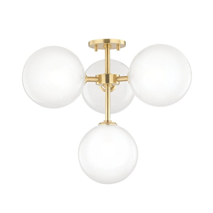 Hudson Valley Lighting Hudson Valley Lighting Mitzi Ashleigh 4 Light Semi Flush - Available in 2 Colors Aged Brass H122604-AGB