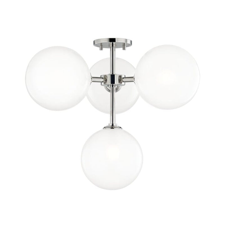 Hudson Valley Lighting Hudson Valley Lighting Mitzi Ashleigh 4 Light Semi Flush - Available in 2 Colors Polished Nickel H122604-PN