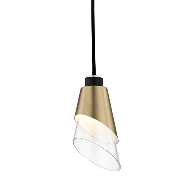 Hudson Valley Lighting Hudson Valley Lighting Mitzi Angie 1 Light Pendant - Available in 2 Colors Aged Brass/Black H130701-AGB/BK