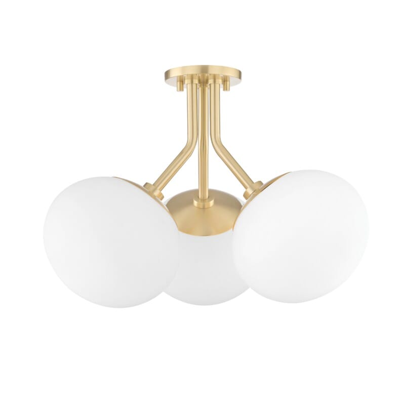 Hudson Valley Lighting Hudson Valley Lighting Mitzi Estee 3 Light Semi Flush - Available in 2 Colors Aged Brass H134603-AGB