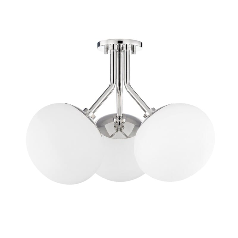 Hudson Valley Lighting Hudson Valley Lighting Mitzi Estee 3 Light Semi Flush - Available in 2 Colors Polished Nickel H134603-PN