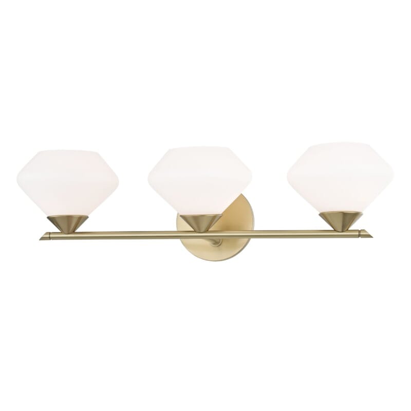 Hudson Valley Lighting Hudson Valley Lighting Mitzi Valerie 3 Light Bath Bracket - Available in 2 Colors Aged Brass H136303-AGB