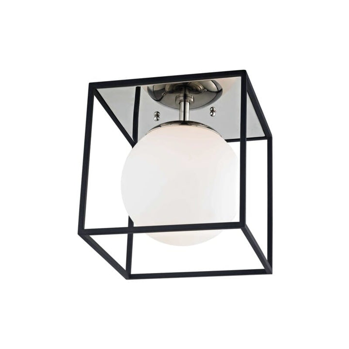 Hudson Valley Lighting Hudson Valley Lighting Mitzi Aira 1 Light Flush Mount - Available in 2 Colors Polished Nickel/Black / Small H141501S-PN/BK