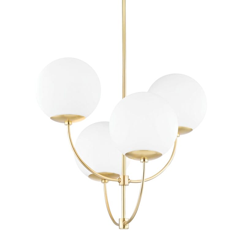 Hudson Valley Lighting Hudson Valley Lighting Mitzi Carrie 4 Light Chandelier - Available in 3 Colors Aged Brass H160804-AGB