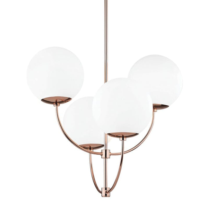 Hudson Valley Lighting Hudson Valley Lighting Mitzi Carrie 4 Light Chandelier - Available in 3 Colors Polished Copper H160804-POC