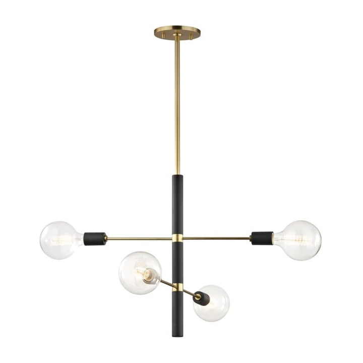 Hudson Valley Lighting Hudson Valley Lighting Mitzi Astrid 4 Light Chandelier - Available in 2 Colors Aged Brass/Black H178804-AGB/BK