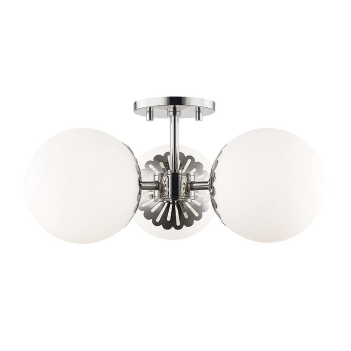 Hudson Valley Lighting Hudson Valley Lighting Mitzi Paige 3 Light Semi Flush - Available in 3 Colors Polished Nickel H193603-PN