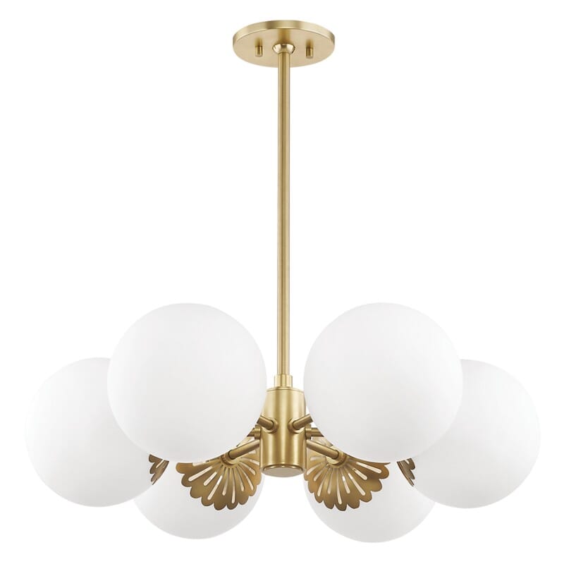 Hudson Valley Lighting Hudson Valley Lighting Mitzi Paige 6 Light Chandelier - Available in 3 Colors Aged Brass H193806-AGB