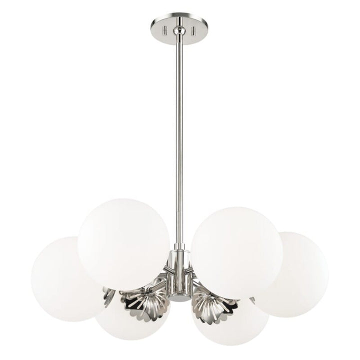 Hudson Valley Lighting Hudson Valley Lighting Mitzi Paige 6 Light Chandelier - Available in 3 Colors Polished Nickel H193806-PN