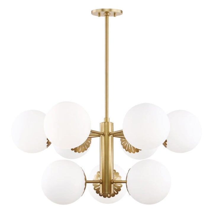 Hudson Valley Lighting Hudson Valley Lighting Mitzi Paige 9 Light Chandelier - Available in 3 Colors Aged Brass H193809-AGB