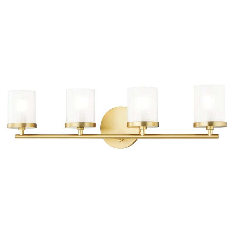 Hudson Valley Lighting Hudson Valley Lighting Mitzi Ryan 4 Light Bath Bracket - Available in 3 Colors Aged Brass H239304-AGB