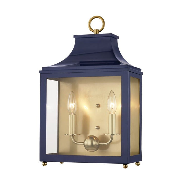 Hudson Valley Lighting Hudson Valley Lighting Mitzi Leigh 2 Light Wall Sconce - Available in 7 Colors Aged Brass/Navy H259102-AGB/NVY