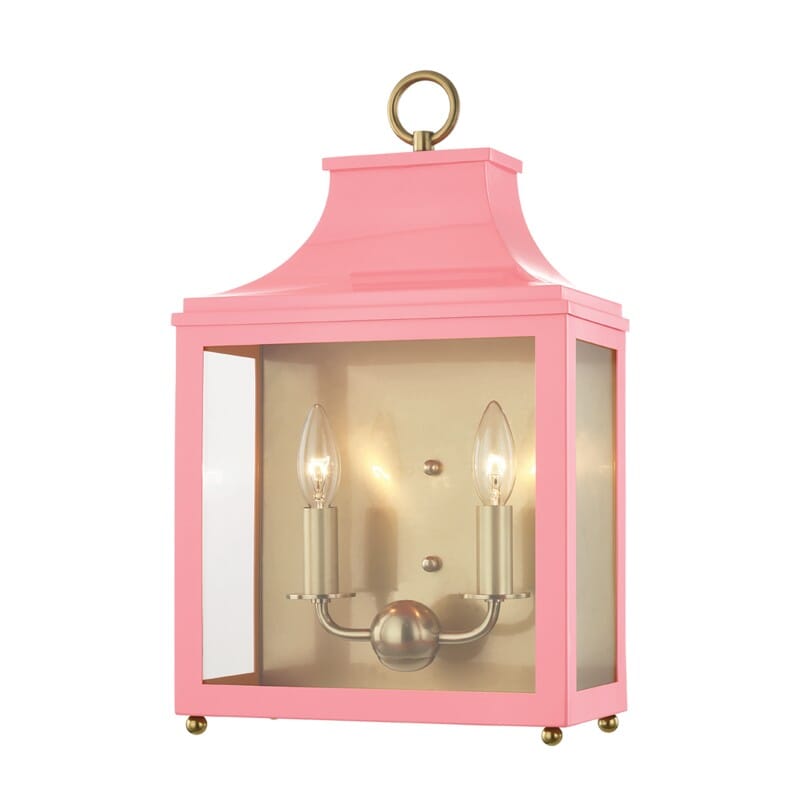 Hudson Valley Lighting Hudson Valley Lighting Mitzi Leigh 2 Light Wall Sconce - Available in 7 Colors Aged Brass/Pink H259102-AGB/PK