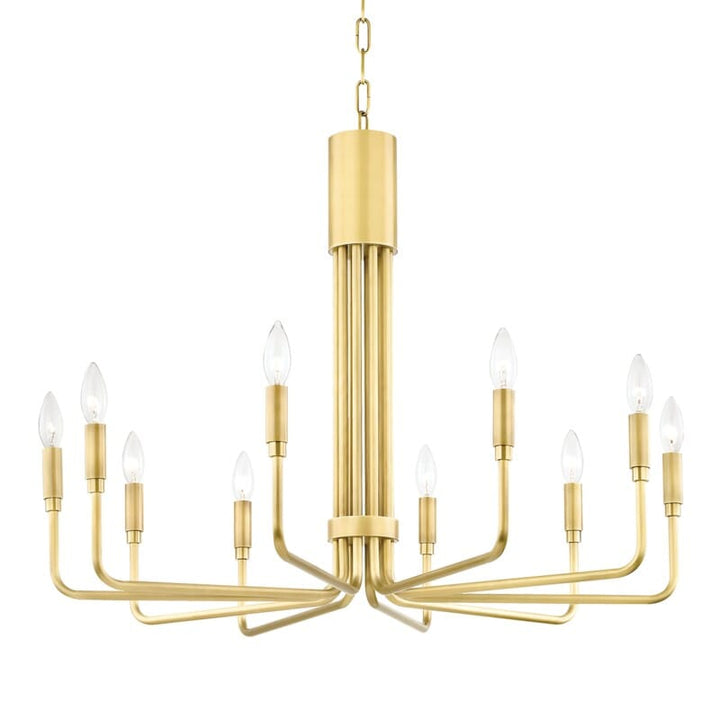 Hudson Valley Lighting Hudson Valley Lighting Mitzi Brigitte 10 Light Large Pendant - Available in 3 Colors Aged Brass H261810-AGB