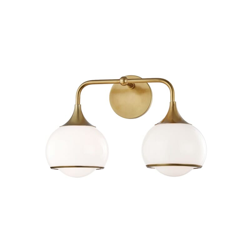 Hudson Valley Lighting Hudson Valley Lighting Mitzi Reese 2 Light Wall Sconce - Available in 3 Colors Aged Brass H281302-AGB